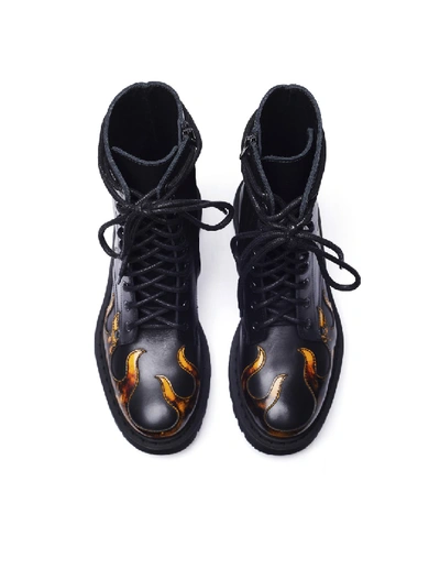 Shop Vetements Black Fire Army Boots