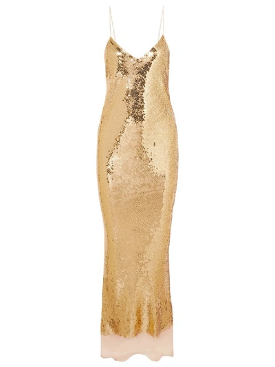Shop Stella Mccartney Gold Women's Bernice Gold Dress In Brown