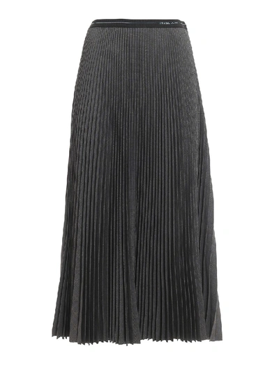 Shop Prada Micro Prince Of Wales Pleated Skirt In Black