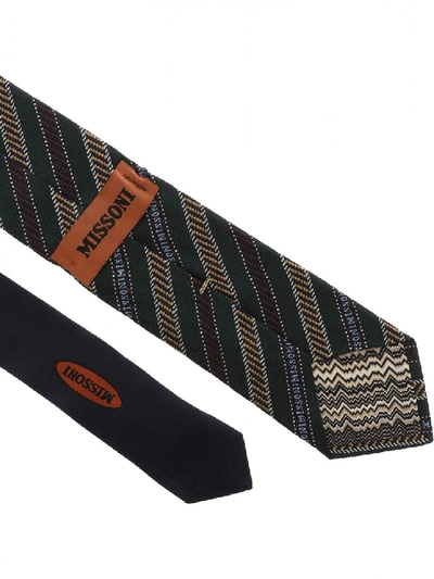 Shop Missoni Silk Tie Cr7aseu7057 3 In Black