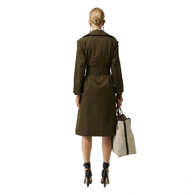 Shop Burberry Camelford Trench Coat In Black