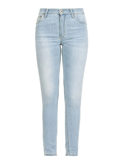 Shop Dondup Stretch Cotton Denim Skinny Jeans In Blue
