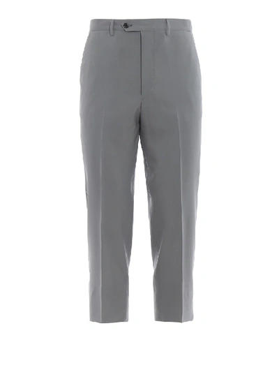 Shop Prada Cool Wool Formal Slacks In Grey