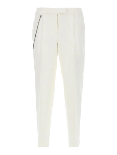 Shop Bottega Veneta Wool Blend Tailored Trousers In White