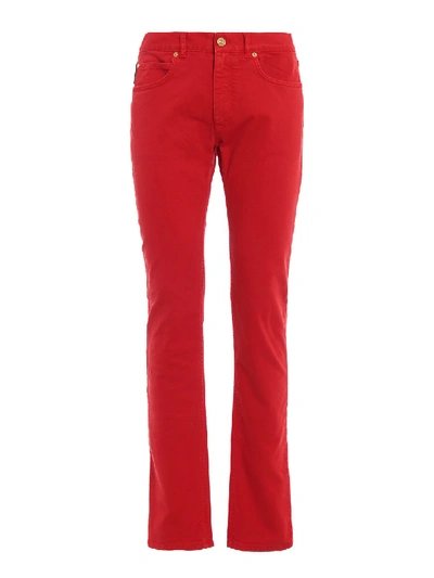 Shop Versace Red Denim Jeans
