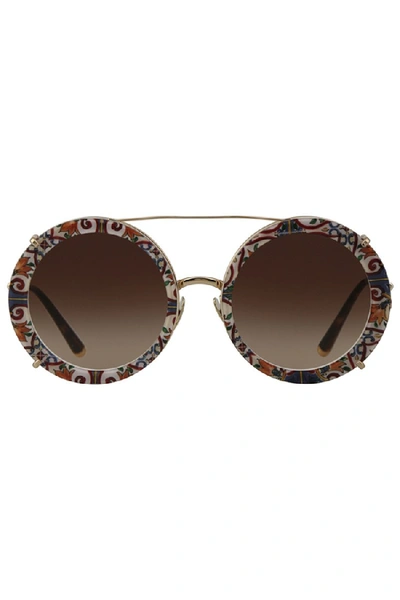 Shop Dolce & Gabbana Customize Your Eyes Majolica Clip On Sunglasses In Black