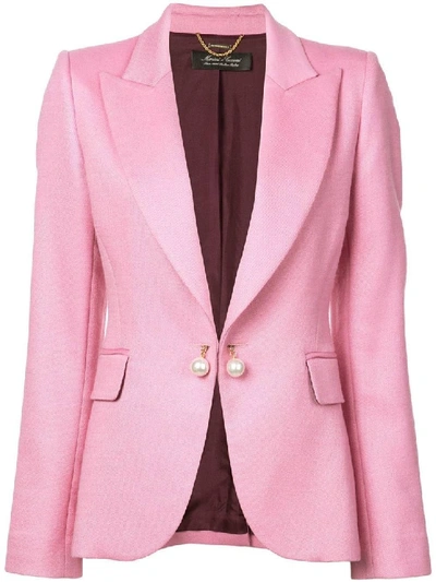 Shop Adam Lippes Pink Women's Pink Single Breasted Blazer