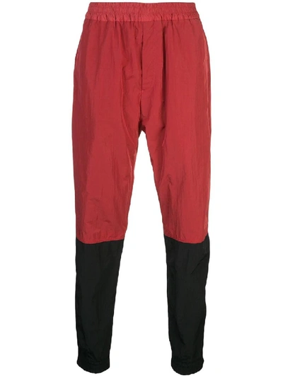 Shop Givenchy Red Men's Side Logo Track Pants