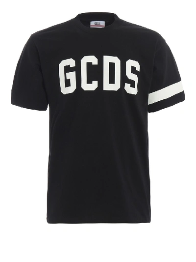 Shop Gcds Logo Print Black T-shirt