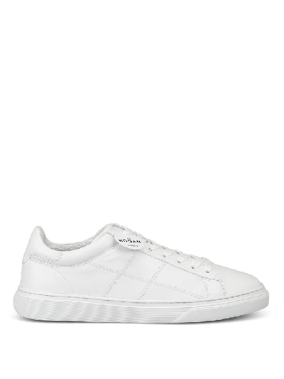 Shop Hogan H365 Total White Leather Low Top Sneakers