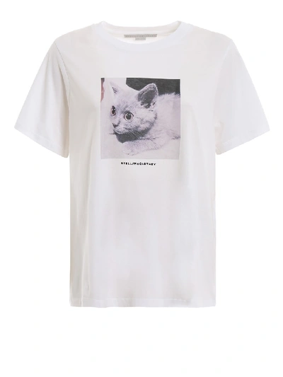 Shop Stella Mccartney Kitten Print T-shirt In White