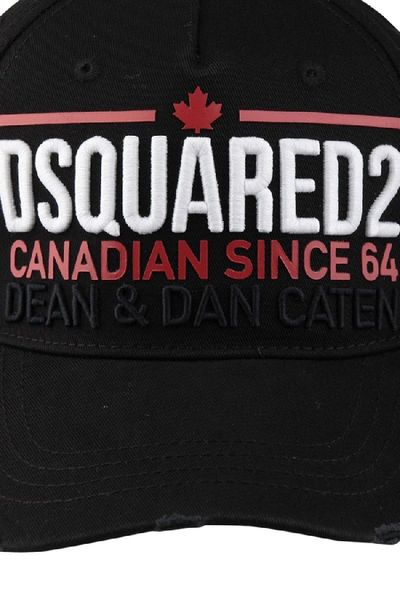 Shop Dsquared2 Dean & Dan Caten Logo Cap In Black