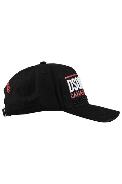 Shop Dsquared2 Dean & Dan Caten Logo Cap In Black