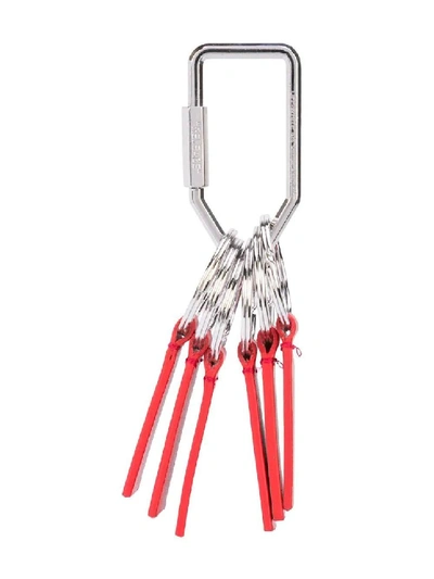 Shop Off-white Red Women's Multiple Label Keyring In White