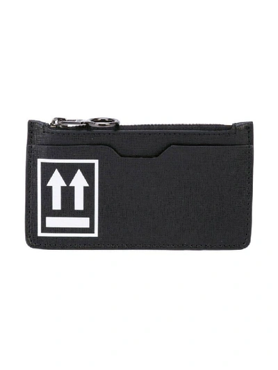 Shop Off-white Black Women's Arrows-print Cardholder