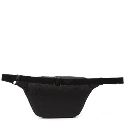 Shop Dolce & Gabbana Black Leather Belt Bag With Logo
