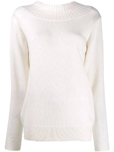Shop Chloé White Women's Cutout Back Sweater