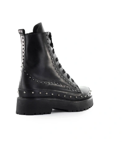 Shop Pinko Cingoli Black Leather Combat Boot