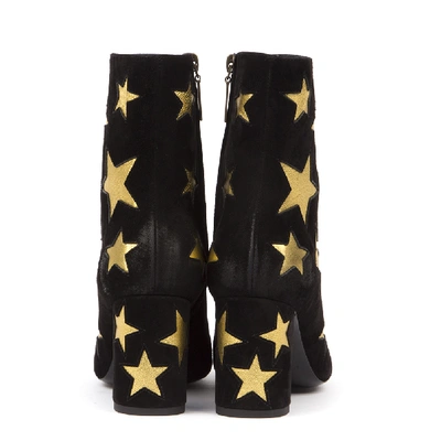 Shop Saint Laurent Babies Black Suede Ankle Boots