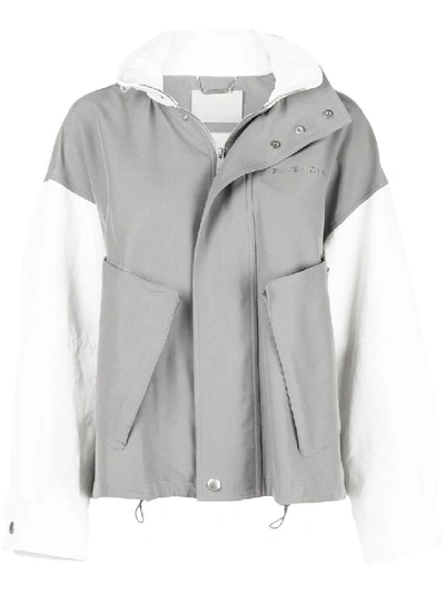Shop Givenchy Grey Women's Two-tone Short Jacket In White