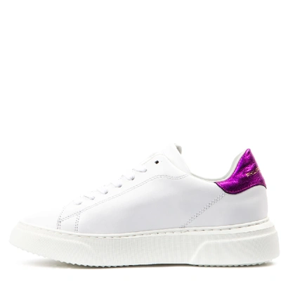 Shop Philippe Model White And Fucsia Leather Sneakers