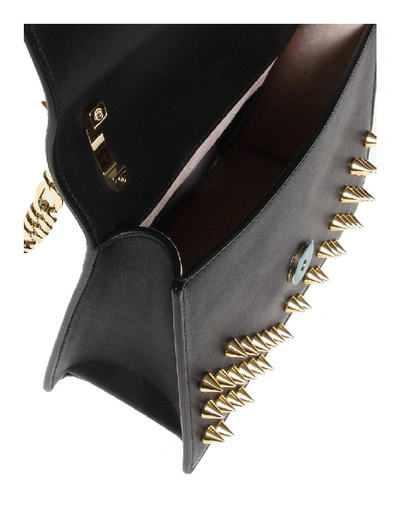 Shop Balmain B-bag 18 Shoulder Bag In Black Leather