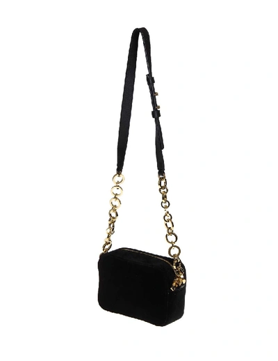 Shop Balmain Shoulder Bag B-room Case In Velvet Color Black