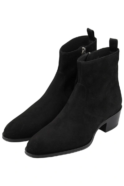 Shop Giuseppe Zanotti Abbey Suede Boots In Black
