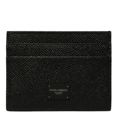 Shop Dolce & Gabbana Leather Card-holder In Black