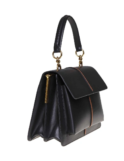 Shop Marni Borsa A Spalla Attache 'a Pelle Colore Nero In Black