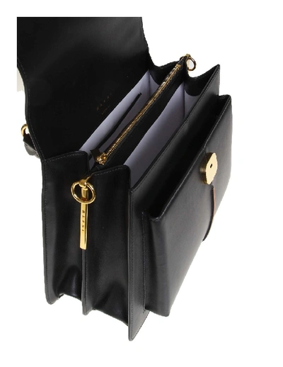 Shop Marni Borsa A Spalla Attache 'a Pelle Colore Nero In Black