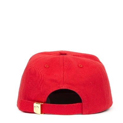 Shop Versace Red And Black Cotton Baseball Cap