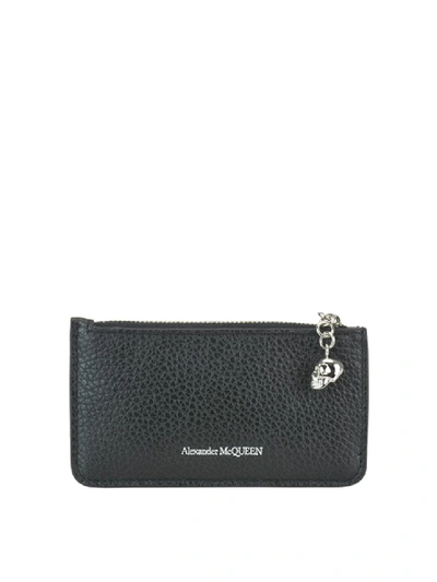 Shop Alexander Mcqueen Zip Purse And Card Holder In Grey