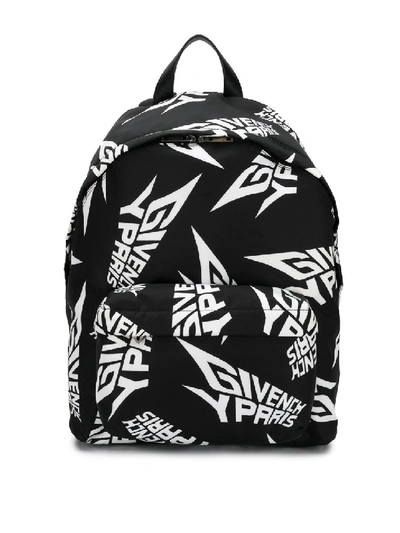 Shop Givenchy Urban Logo Print Backpack In Black