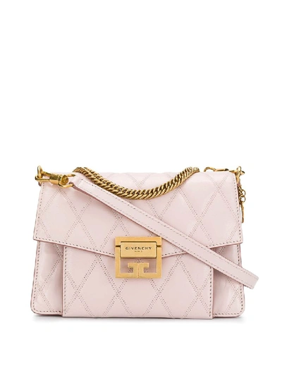 Shop Givenchy Gv3 Pale Pink Quilted Small Bag In Neutrals