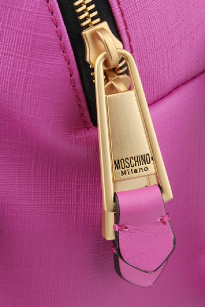 Shop Moschino Roman Teddy Bear Backpack In Pink