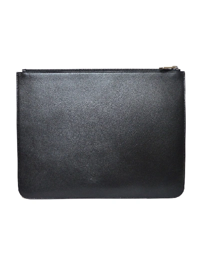 Shop Givenchy Printed Leather Pouch In Black