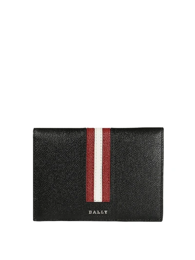 Shop Bally Talknis Black Leather Wallet
