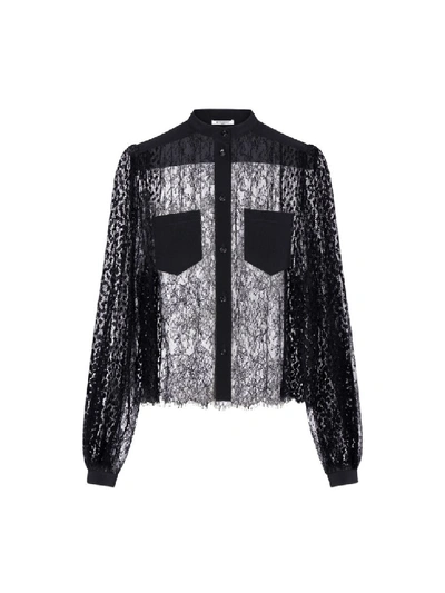 Shop Givenchy Lace Blouse In Black
