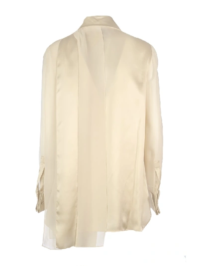 Shop Max Mara Marsala Silk Blouse In Neutrals