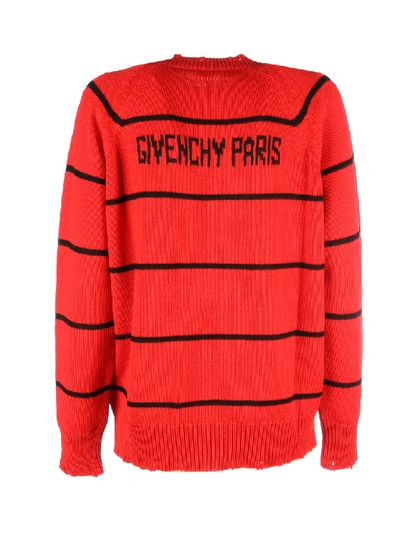 Shop Givenchy Printed Sweater In Red