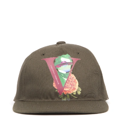 Shop Valentino Live Cotton Hat With  Undercover Print In Grey