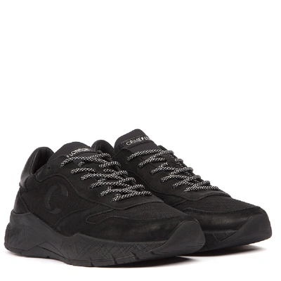 Shop Crime London Black Suede Sneakers