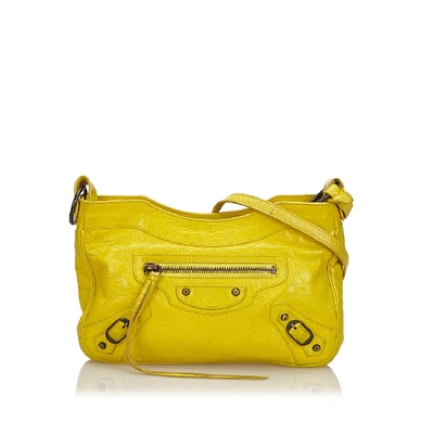 Shop Balenciaga Classic Hip Crossbody Bag In Yellow