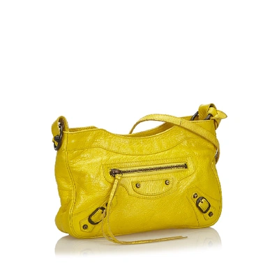 Shop Balenciaga Classic Hip Crossbody Bag In Yellow