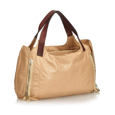 Pre-owned Celine Leather Tote Bag In Brown