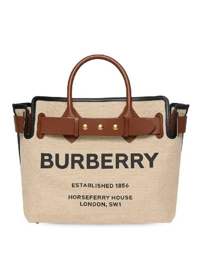 Shop Burberry The Belt Medium Tote Bag In Neutrals