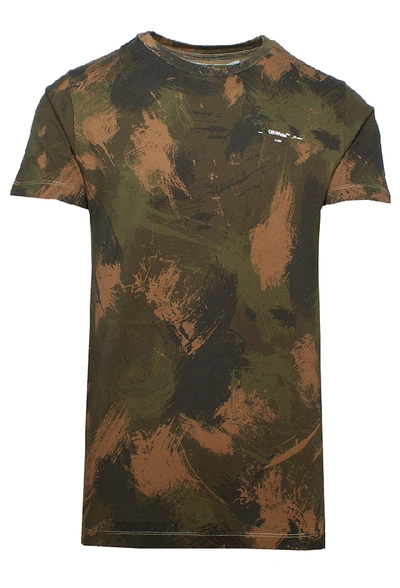 Shop Off-white Camouflage Paintbrush T-shirt In Black