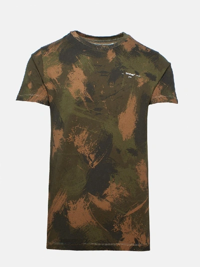 Shop Off-white Camouflage Paintbrush T-shirt In Black