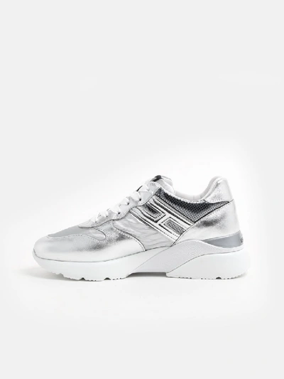 Shop Hogan Silver Active One Sneakers In White